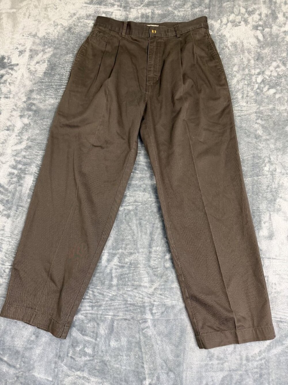 Bugle Boy Mens Brown Pleated Front Casual Pants 33W 30L
